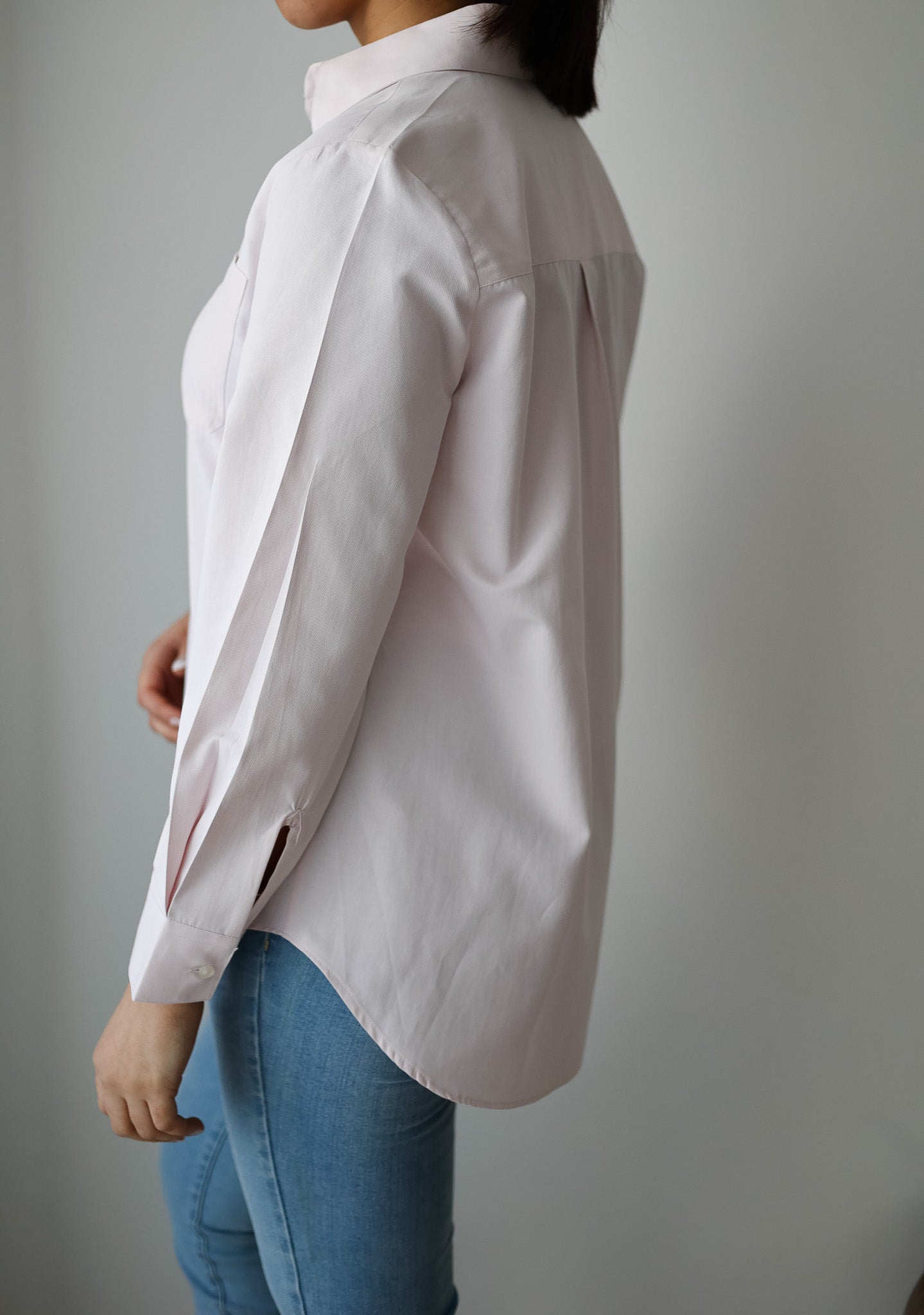 Chemise May – Blanc / Bleu Ciel / Rose